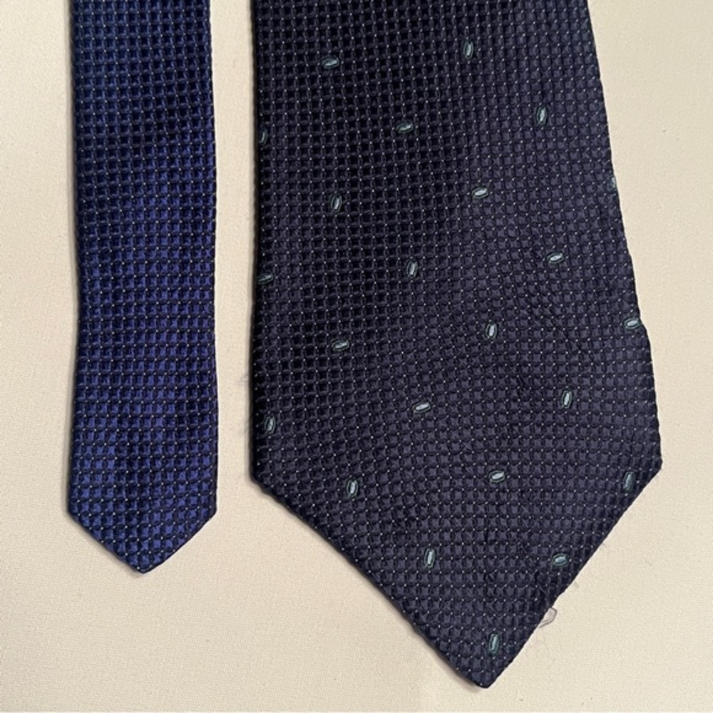 Men's Tommy Hilfiger Silk‎ Royal Blue Turquoise Tie Four Inches